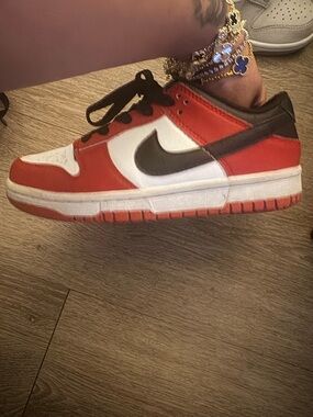 Nike Kids Red, White & Black Low-Top Sneakers